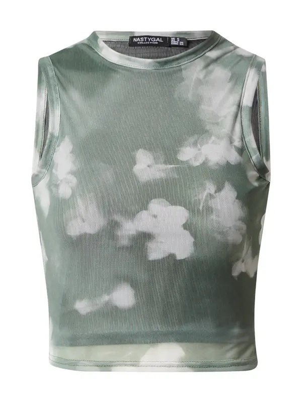 Nasty Gal Nasty Gal Top  smaragdno zelena / bijela