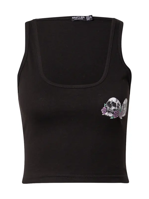 Nasty Gal Nasty Gal Top  zelena / orhideja bijela / crna / bijela