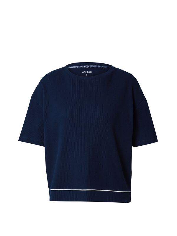 NATURANA NATURANA Majica 'Boxy'  tamno plava / bijela