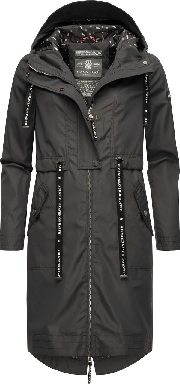 NAVAHOO NAVAHOO Lagana parka ' Josinaa '  antracit siva / crna / bijela