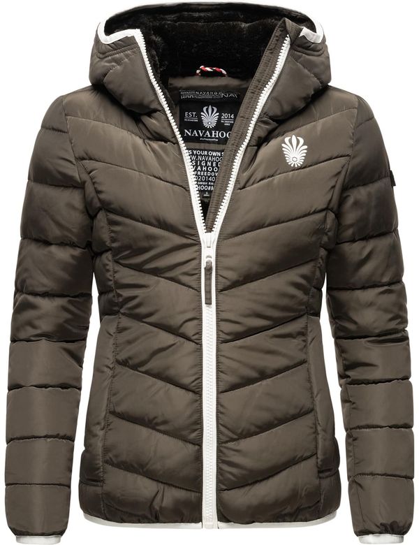 NAVAHOO NAVAHOO Prijelazna jakna 'Elva'  boja blata / bijela