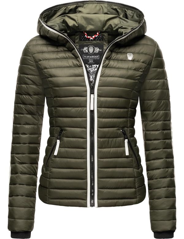 NAVAHOO NAVAHOO Prijelazna jakna 'Kimuk'  maslinasta / bijela