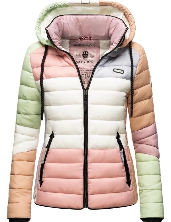 NAVAHOO NAVAHOO Prijelazna jakna 'Lulana'  svijetlozelena / svijetlonarančasta / svijetloroza / bijela