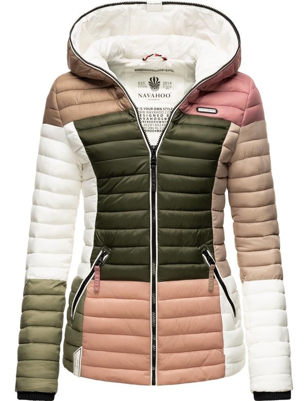 NAVAHOO NAVAHOO Prijelazna jakna 'Multikulti'  tamno bež / maslinasta / prljavo roza / bijela