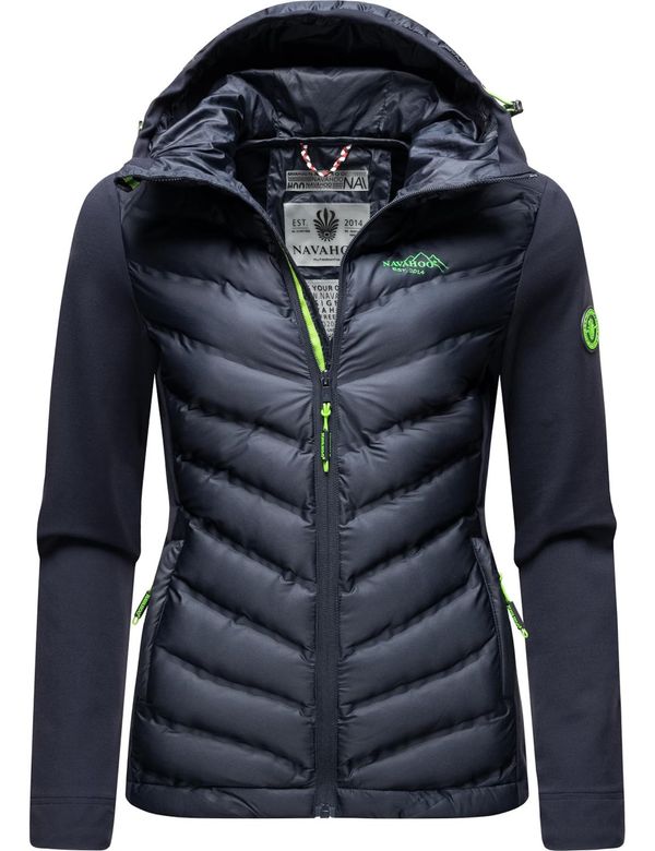 NAVAHOO NAVAHOO Prijelazna jakna 'Nimm Mich Mit'  noćno plava / neonsko zelena