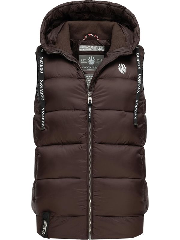 NAVAHOO NAVAHOO Prsluk 'Kassidy'  čokolada / crna / bijela