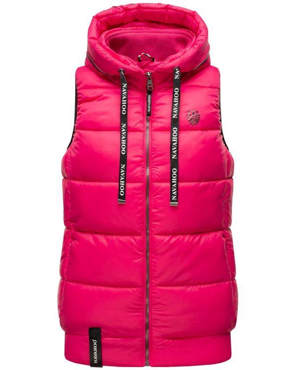 NAVAHOO NAVAHOO Prsluk 'Kassidy'  neonsko roza / crna