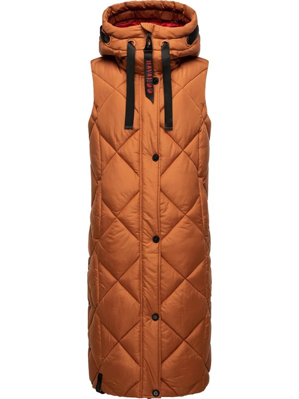 NAVAHOO NAVAHOO Prsluk 'Schnuckel'  konjak / jarko crvena / crna