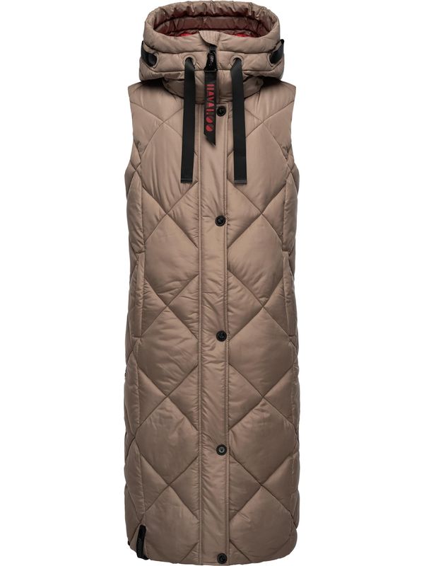 NAVAHOO NAVAHOO Prsluk 'Schnuckel'  svijetlosmeđa / jarko crvena / crna