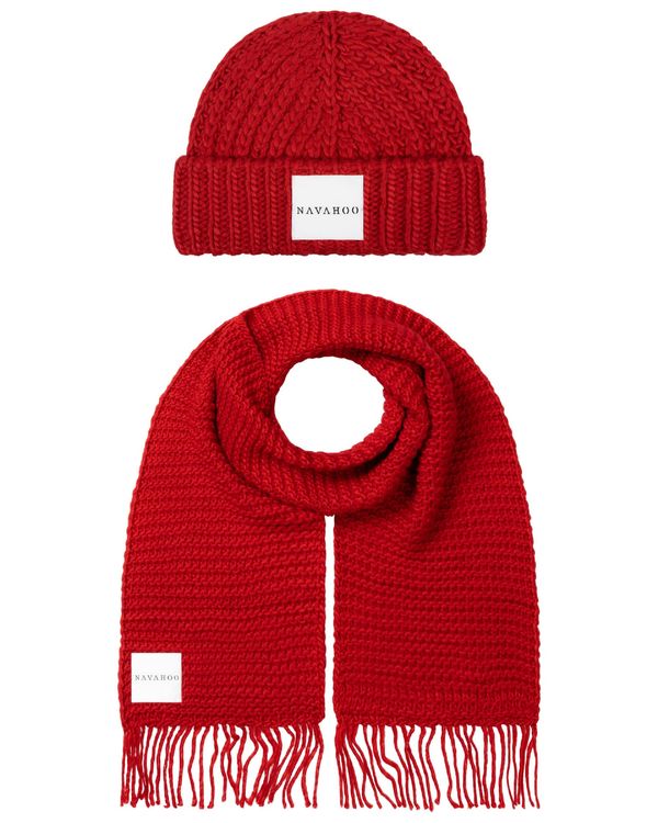NAVAHOO NAVAHOO Šal 'Kuschelpärchen 14'  crvena