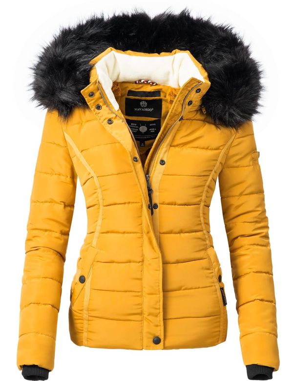 NAVAHOO NAVAHOO Zimska jakna 'Miamor'  zlatno žuta / crna