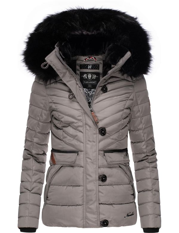 NAVAHOO NAVAHOO Zimska jakna 'Wisteriaa'  bež siva / crna