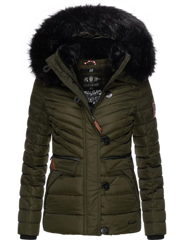 NAVAHOO NAVAHOO Zimska jakna 'Wisteriaa'  smeđa / maslinasta / crna