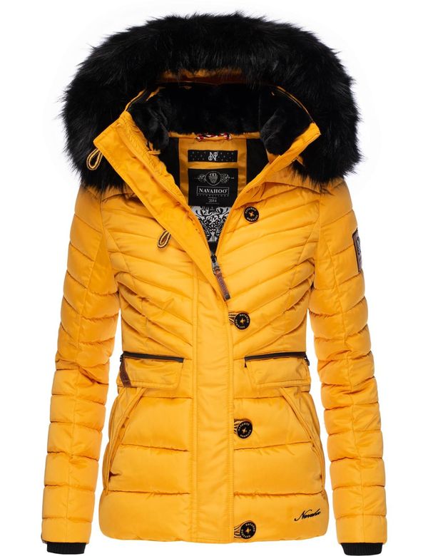 NAVAHOO NAVAHOO Zimska jakna 'Wisteriaa'  tamo žuta / crna