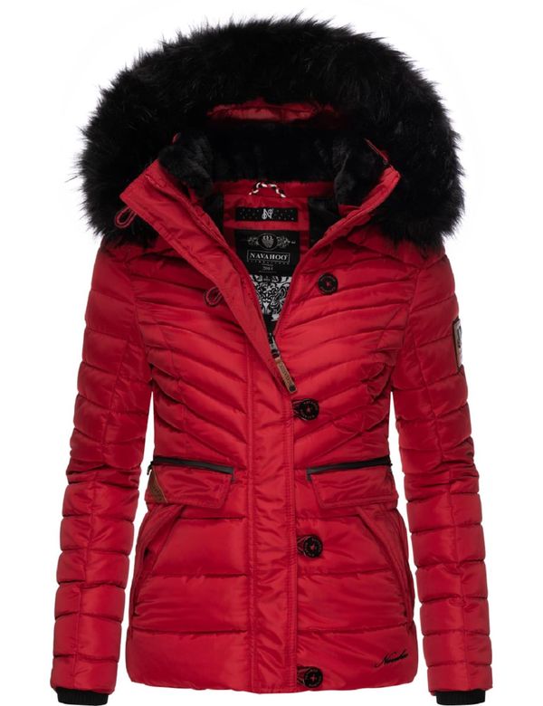 NAVAHOO NAVAHOO Zimska jakna 'Wisteriaa'  vatreno crvena / crna