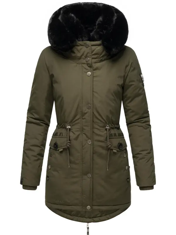 NAVAHOO NAVAHOO Zimska parka 'Sweety Deluxe'  kaki / crna