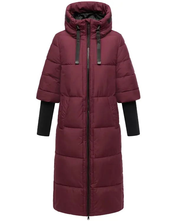 NAVAHOO NAVAHOO Zimski kaput 'Ciao Miau XIV'  burgund