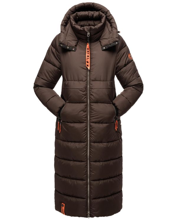 NAVAHOO NAVAHOO Zimski kaput  moka smeđa / narančasta / crna