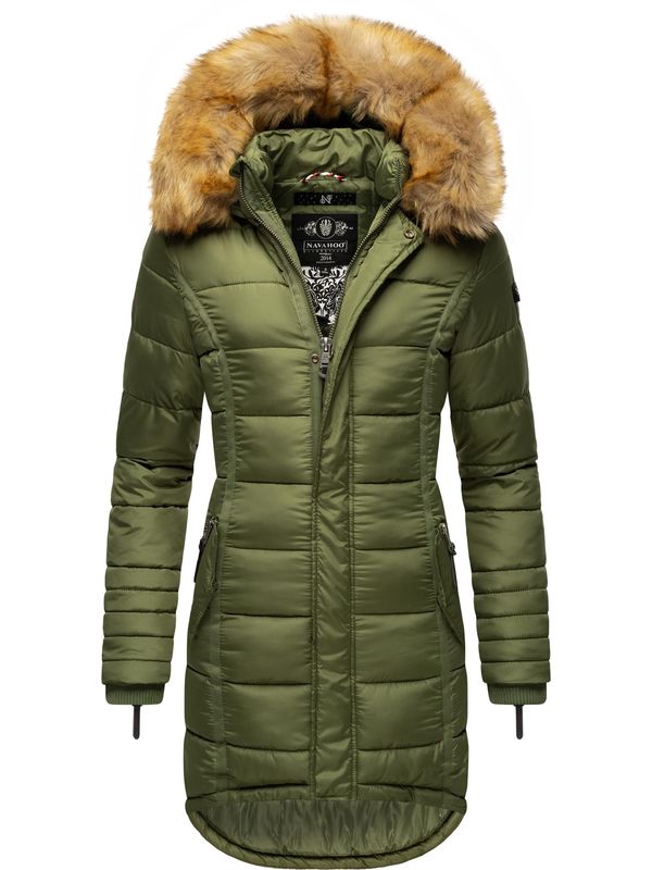 NAVAHOO NAVAHOO Zimski kaput 'Papaya'  zelena / maslinasta