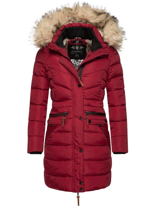 NAVAHOO NAVAHOO Zimski kaput 'Paula'  boja vina / crna