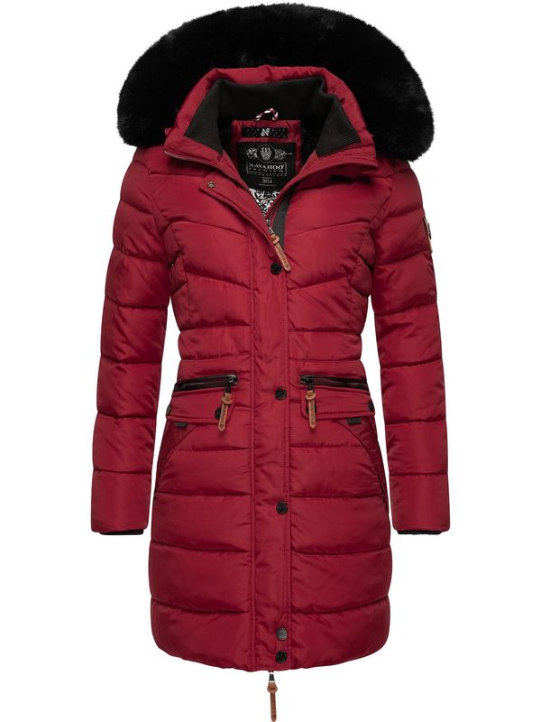NAVAHOO NAVAHOO Zimski kaput 'Paula'  tamno crvena / crna