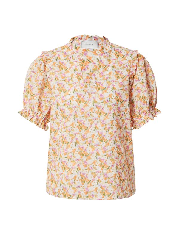 Neo Noir Neo Noir Bluza 'Rosalie'  maslinasta / narančasta / svijetloroza / prljavo bijela