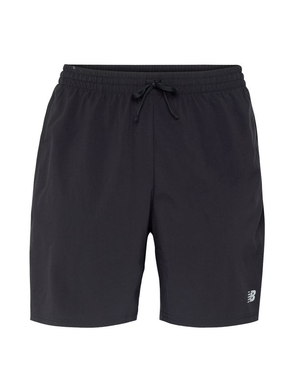 new balance new balance Sportske hlače 'Essentials 7'  srebrno siva / crna