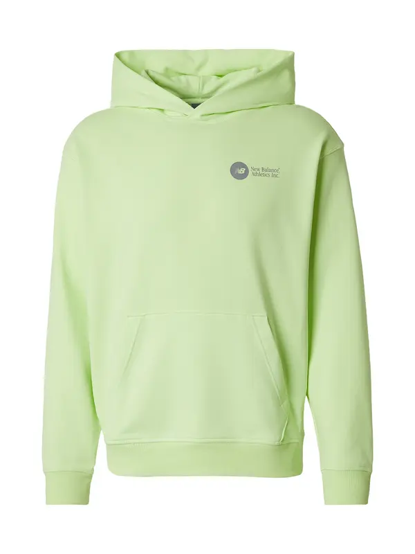 new balance new balance Sweater majica  antracit siva / svijetlozelena