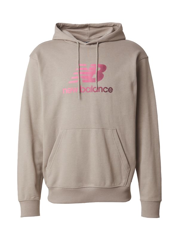 new balance new balance Sweater majica  bež siva / roza