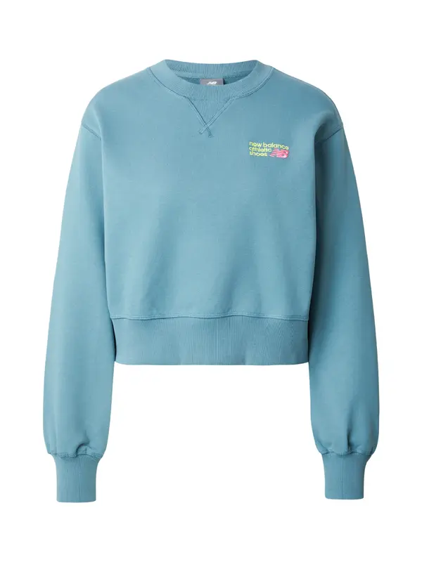 new balance new balance Sweater majica  cijan plava / žuta / svijetloroza