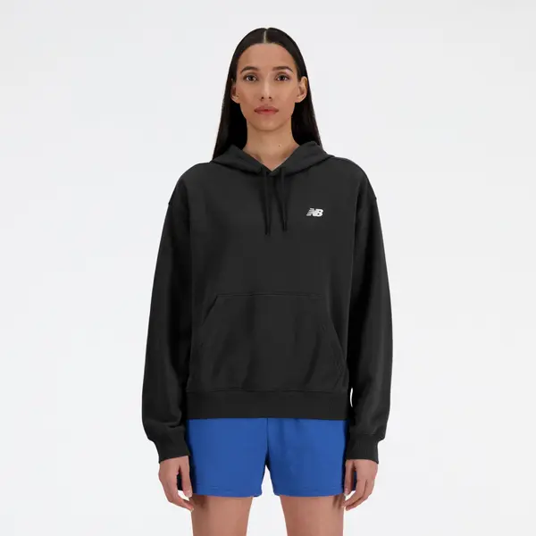 new balance new balance Sweater majica 'Essentials'  crna / bijela