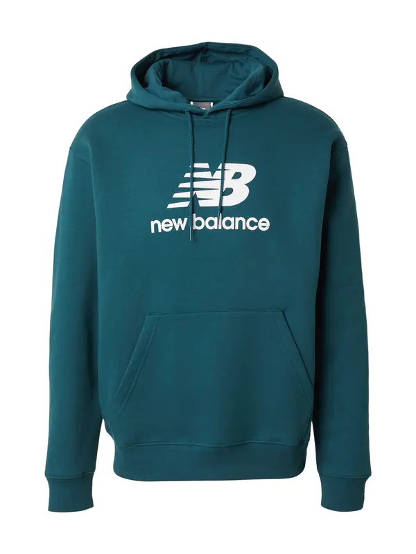 new balance new balance Sweater majica 'Essentials'  petrol / bijela