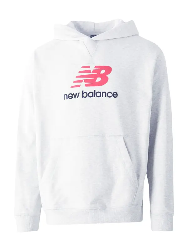 new balance new balance Sweater majica  siva melange / svijetlocrvena / crna
