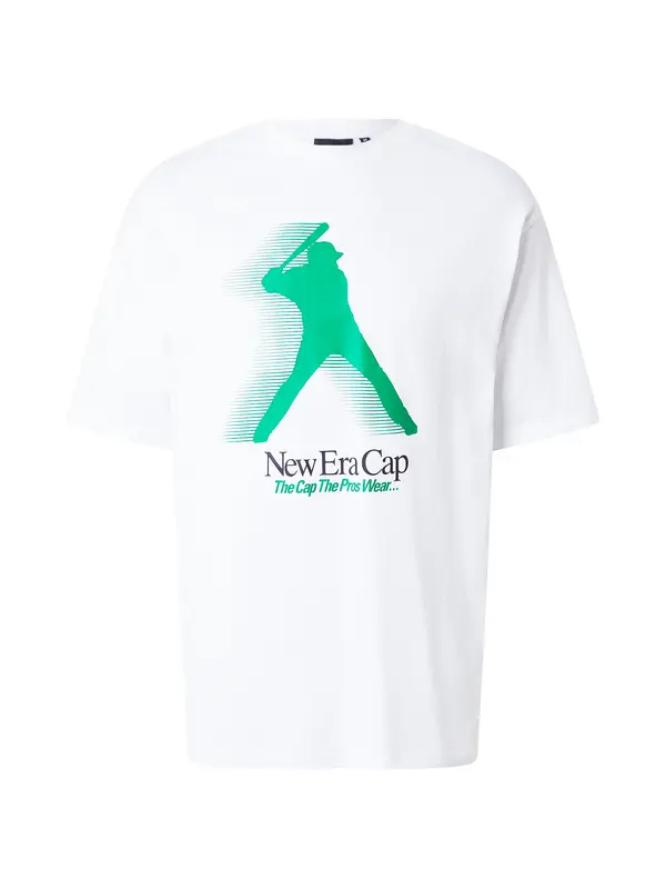 NEW ERA NEW ERA Majica  kraljevski zelena / crna / bijela