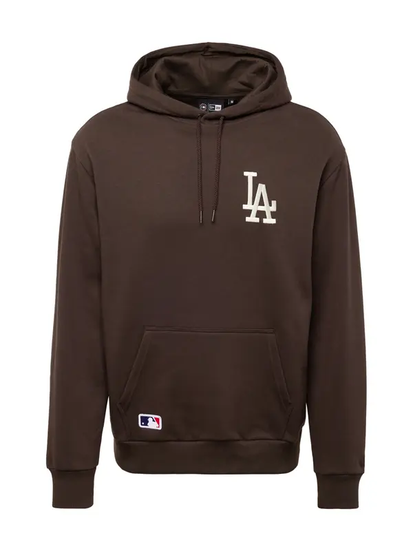 NEW ERA NEW ERA Sweater majica 'League Essentials'  tamno smeđa / bijela