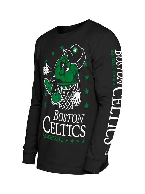 NEW ERA NEW ERA Sweater majica 'NBA Boston Celtics'  zelena / crna / bijela