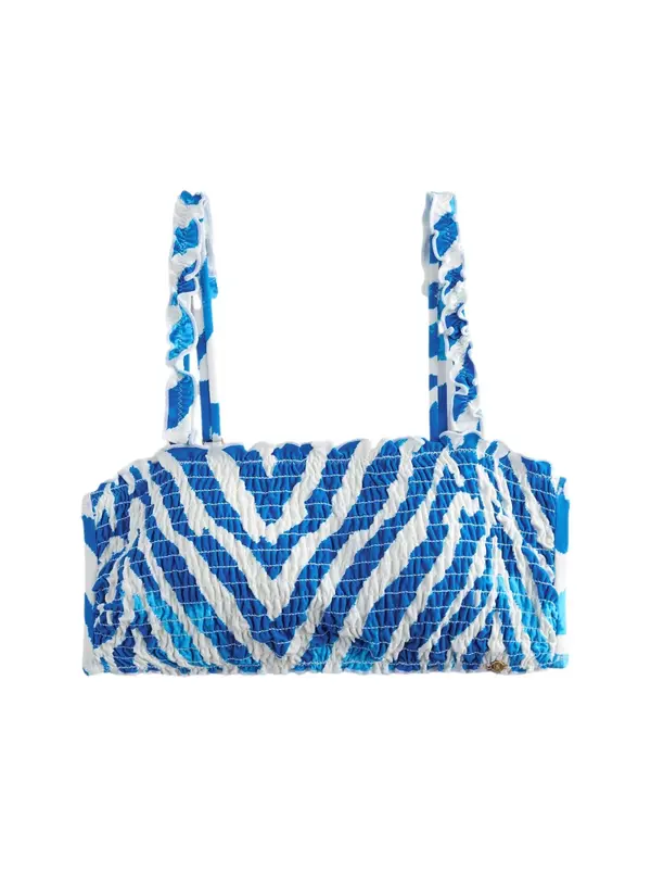 Next Next Bikini gornji dio  azur / kraljevsko plava / prljavo bijela