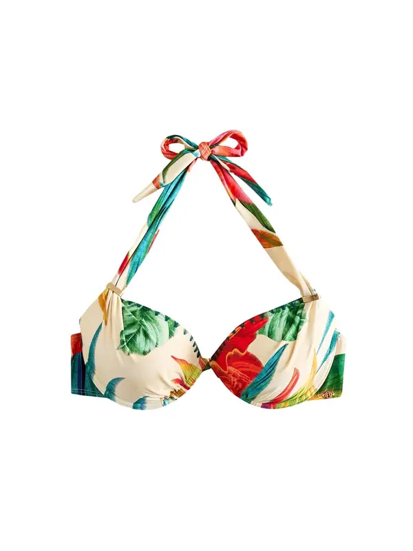Next Next Bikini gornji dio  boja pijeska / petrol / svijetlozelena / vatreno crvena