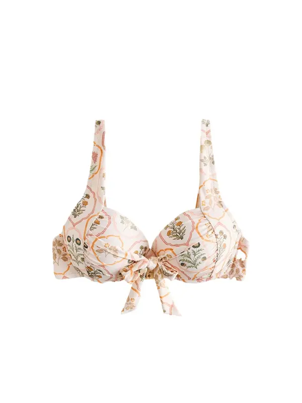 Next Next Bikini gornji dio  ecru/prljavo bijela / zelena melange / svijetlonarančasta / prljavo roza