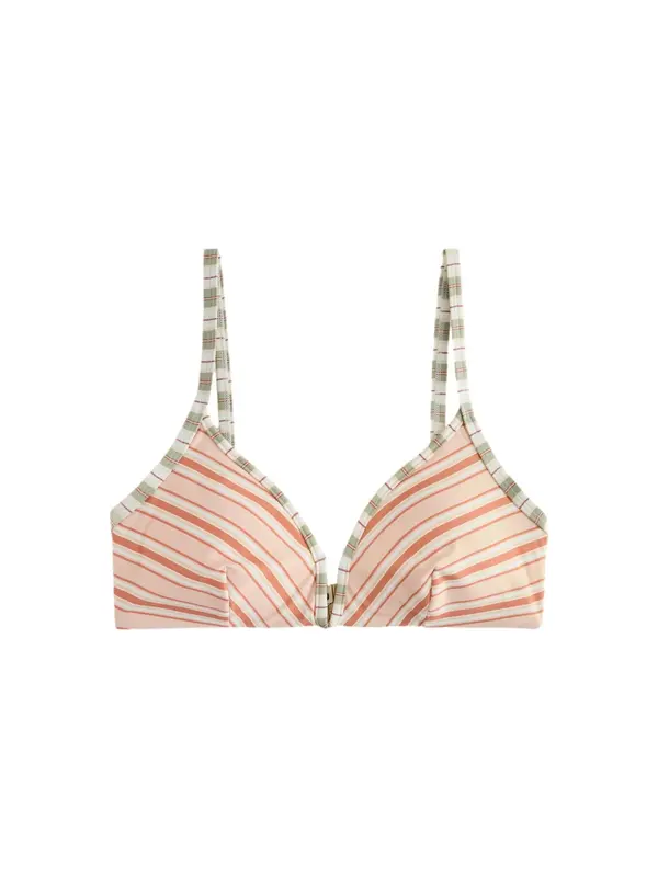 Next Next Bikini gornji dio  kaki / koraljna / bijela