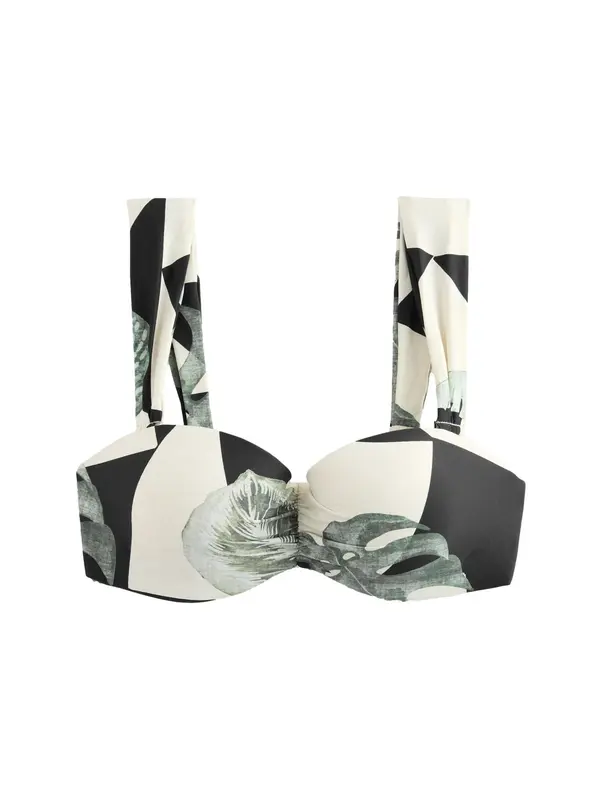 Next Next Bikini gornji dio 'Kew'  ecru/prljavo bijela / kaki / crna