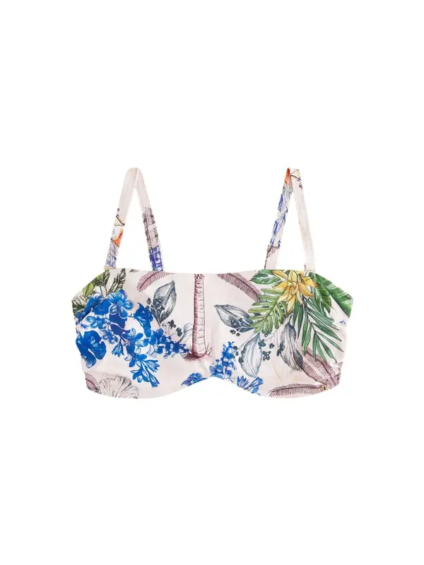 Next Next Bikini gornji dio  kobalt plava / pastelno žuta / limeta / prljavo bijela