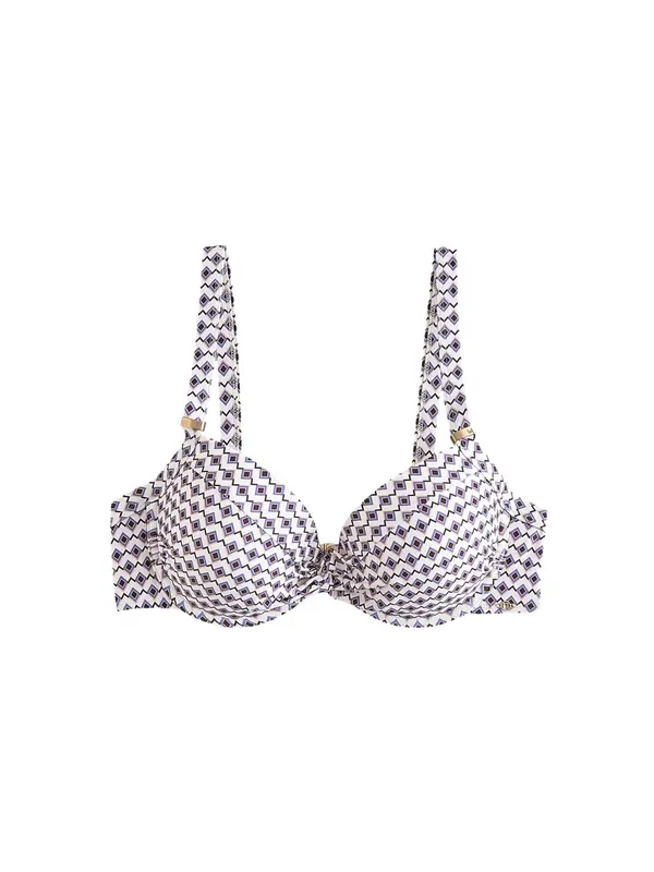 Next Next Bikini gornji dio  ljubičasta / patlidžan / rosé / bijela