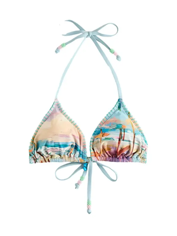 Next Next Bikini gornji dio  nebesko plava / pastelno narančasta / roza