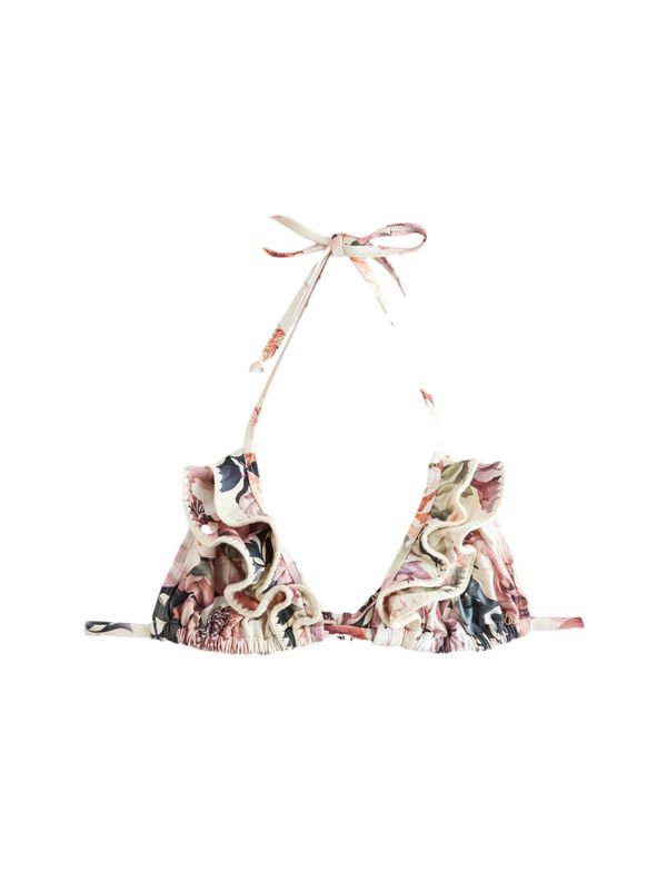 Next Next Bikini gornji dio  svijetlobež / antracit siva / kraljevski zelena / prljavo roza