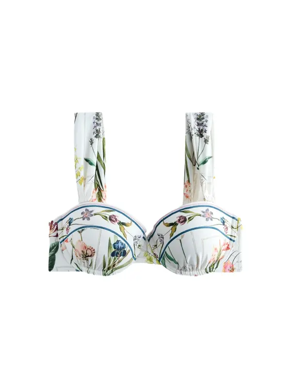 Next Next Bikini gornji dio  tamno zelena / bijela