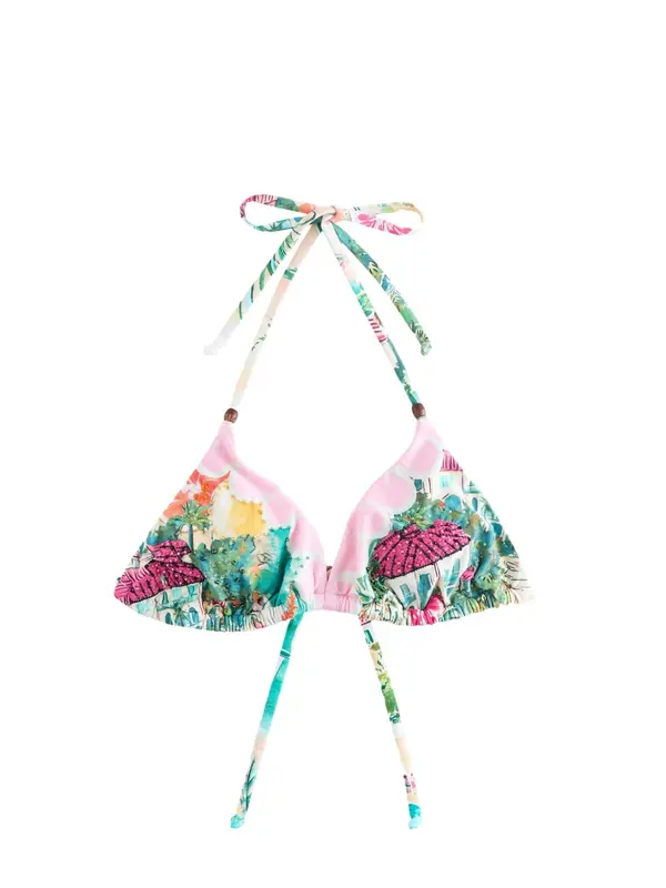Next Next Bikini gornji dio  tamno zelena / roza / roza