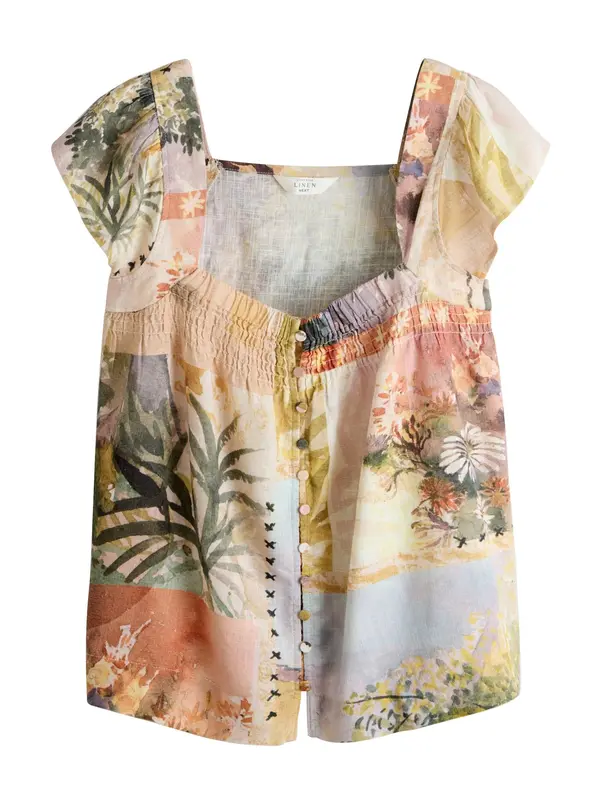 Next Next Bluza  bež / pastelno plava / kraljevski zelena / losos