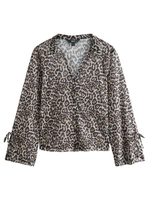 Next Next Bluza  čokolada / zeleno smeđa / crna