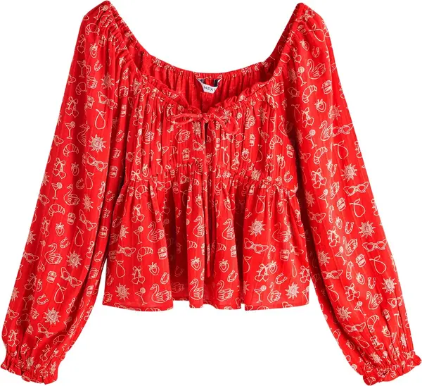 Next Next Bluza  crvena / bijela